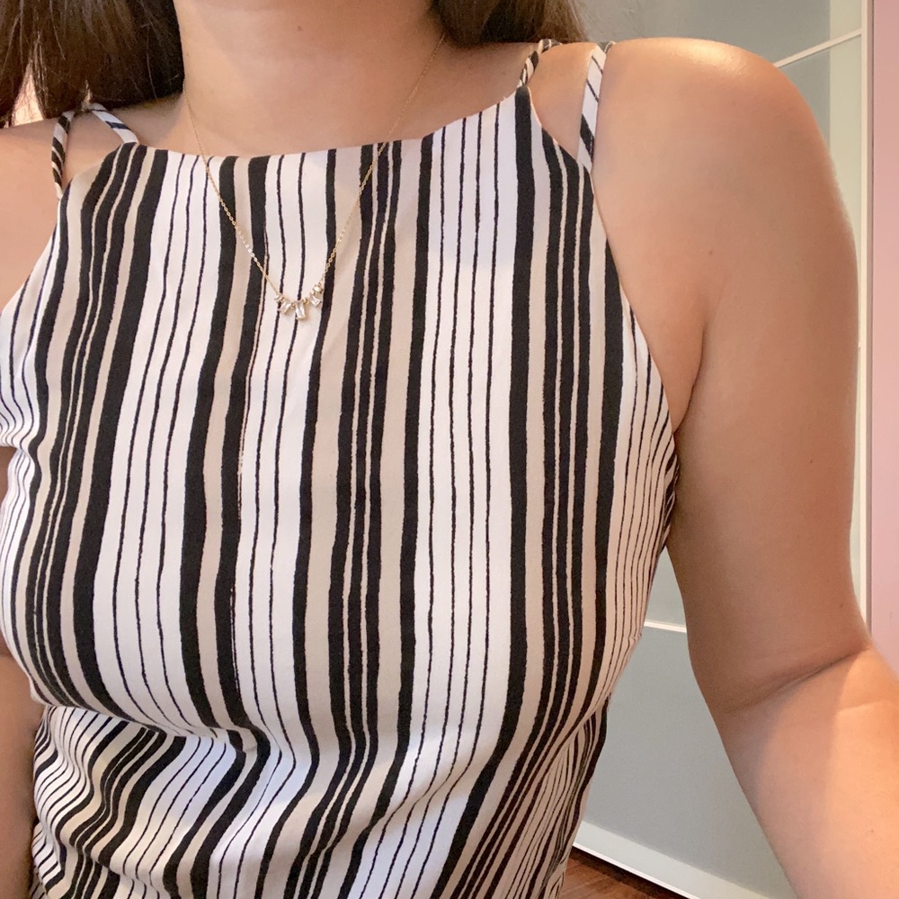 Cupcakes and Cashmere striped halter maxi dress